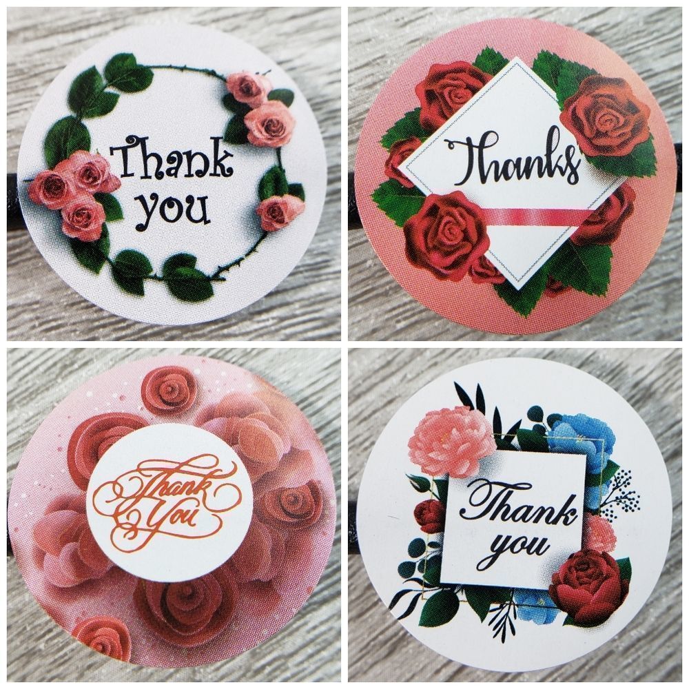 8/$20 100ct Thank You Stickers Round 1" Labels